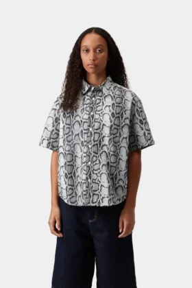 Chemise à manches courtes Snake Camo pour femme