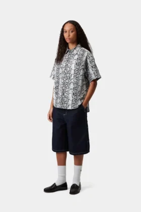 Chemise à manches courtes Snake Camo pour femme