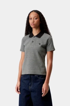 Polo à manches courtes Dion Stripe pour femme