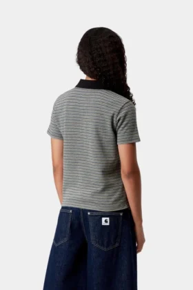 Polo à manches courtes Dion Stripe pour femme