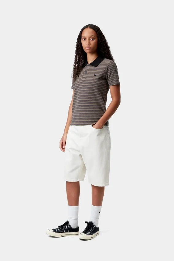 Polo à manches courtes Dion Stripe pour femme Polo à manches courtes Dion Stripe pour femme
