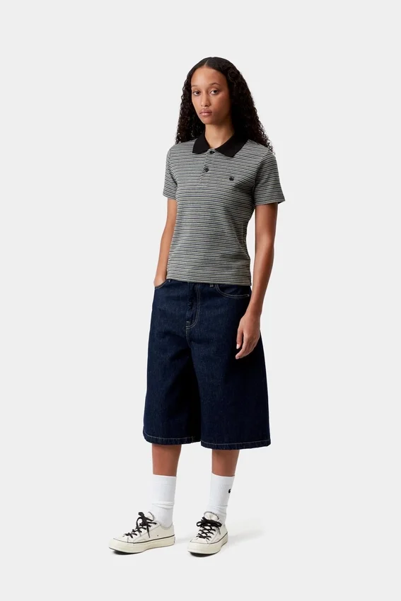 Polo à manches courtes Dion Stripe pour femme Polo à manches courtes Dion Stripe pour femme